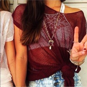 Millau Oversized Mesh Layering Top